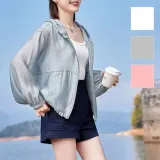 윈드브레이커 후드 바람막이 여자 간절기 얇은 시스루 점퍼 3색상
