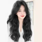 여신 웨이브 긴머리 통가발(블랙)