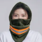 안전 반사띠 넥워머 바라클라바(카키) 방한복면