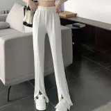 트임 밴딩 트레이닝 팬츠 캐주얼 츄리닝 바지 밴딩팬츠 슬릿팬츠