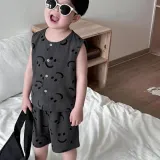 남아 여아 아동 여름 민소매 린넨 나시 반바지 상하세트