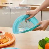 플라스틱 원형 구멍 바구니 물빠짐 바구니 야외 피크닉 음식 보관 접시 바비큐 접시 받침 물빠짐 바구니 도