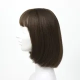 일자컷 단발 통가발(올리브브라운)