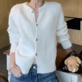 여성 가디건 베이직 루즈핏 오피스룩 대학생 기본 니트 가디건