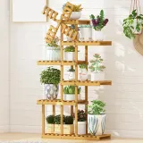 풍차 6단 대나무 진열대 A(60cmx24.5cmx120cm) (오크)