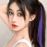 포인트 브릿지 헤어피스 퍼플 부분가발