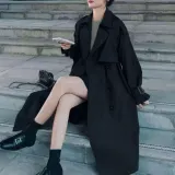 롱 트렌치 코트 가을 아우터 루즈핏 자켓 여성 기본 스타일