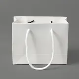 심플 무지 가로형 종이 쇼핑백 10p(15x12cm) (화이트)