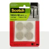 3M 마루보호 패드(베이지 소 12입) 마루긁힘 소음방지