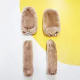겨울 스쿠터 손잡이 손커버 털커버 베이지 스쿠터핸들덮개