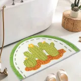 푹신푹신 소프트 반달 발매트(선인장) 욕실매트