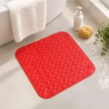 타일흡착 미끄럼방지 욕실매트(47x47cm) (레드)