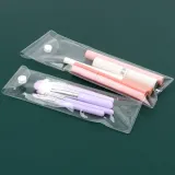 다용도 투명 일자형 파우치 1P