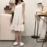 프릴 원피스 잠옷 순면 홈웨어 파자마