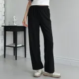 여성 일자핏 바지 밴딩 슬랙스 데일리 기본 팬츠