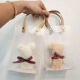 돌 생일 답례품 리본 곰 손수건 핸드타월 포장백 포함
