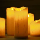 리얼라잇 LED 캔들 20cm 건전지 전자 양초