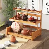 다기용품 대나무 3단 진열장 D (60cm) (네츄럴)