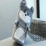 담요 무릎담요 기내담요 허스키 케릭터무릎담요