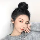 뷰티 올림머리 곱창밴드 가발(내추럴블랙) 똥머리가발