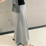 여성 밴딩 A라인 롱스커트 플레어 맥시 스커트 데일리 캐주얼 롱치마