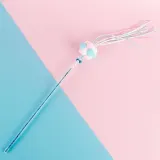 블루 폼폼이 장난감 낚싯대 고양이