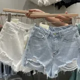 데미지컷팅숏팬츠 청바지 반바지 여자바지 데미지팬츠