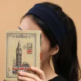 여자머리띠 네이비 넓은머리띠 여성헤어밴드