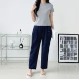 워싱면 데일리 미넬스 더블핀턱 일자바지