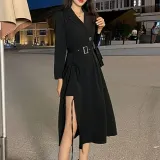 벨트 모던 여성 자켓 원피스 OPC015