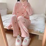극세사 홈웨어 잠옷 수면바지 곰돌이 파자마 세트 실내복 [PP251G]
