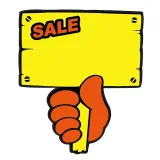 유니온 POP카드 푯말손 SALE PC 200