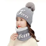 목도리 모자 세트 핑크 골프여성겨울모자 겨울워머