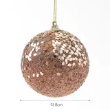 로즈골드 글리터 장식볼 3p(8cm) (파티드레스)