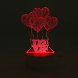 홈오브제 3D 착시 아크릴 무드등 하트풍선 수유등