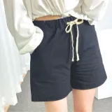 4부 여성 여름 데일리 무지 밴딩 반바지