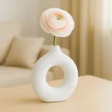 루미 도자기 인테리어 꽃병 화이트 오브제 화병