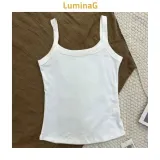 나시 여성 스판 골지 민소매 이너 여름 상의 레이어드용