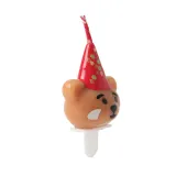 해피니스 고깔곰 생일초 4개입 기념일 케이크 장식초