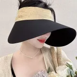 여성 자외선차단 여름 넓은 챙 모자 썬캡