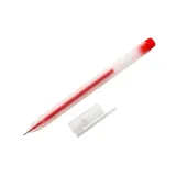 클리어 중성 젤펜 100p세트(0.5mm) (레드) 학생볼펜