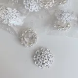 10개입 화이트 수국 데코덴 보석파츠