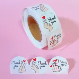 손하트 원형 땡큐 감사 스티커 3종 믹스 500pcs