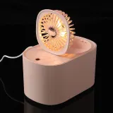 시원촉촉 가습기 선풍기 무드등 탁상 USB 가습선풍기