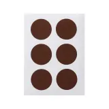 30mm 컬러 원형 스티커 60매세트(브라운) 컬러스티커