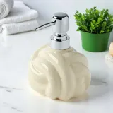 모던 쉐입 세라믹 디스펜서(320ml) 크림 욕실디스펜서