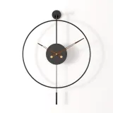 감성 북유럽 무소음 대형 벽시계 (50cm) (블랙)