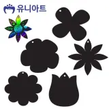 유니아트 (모양 스크래치종이) 1800 꽃 (P0000EUN)