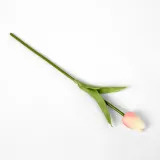 피어나 한송이 튤립 조화(연핑크) 조화꽃꽂이