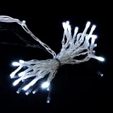 400구 투명선 LED 커튼 백색 지니전구 점멸